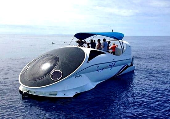 Boat Excursion on Hydrofoil futuristic Fantasy