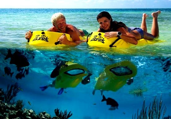Glass bottom snorkelling in Lanzarote