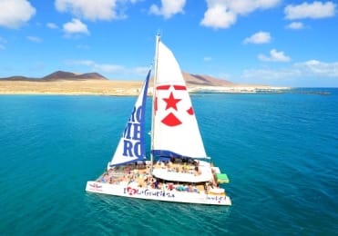 Catamaran sailing La Graciosa