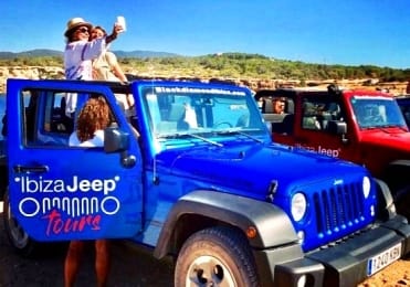 Ibiza jeep wrangler tour with firiends