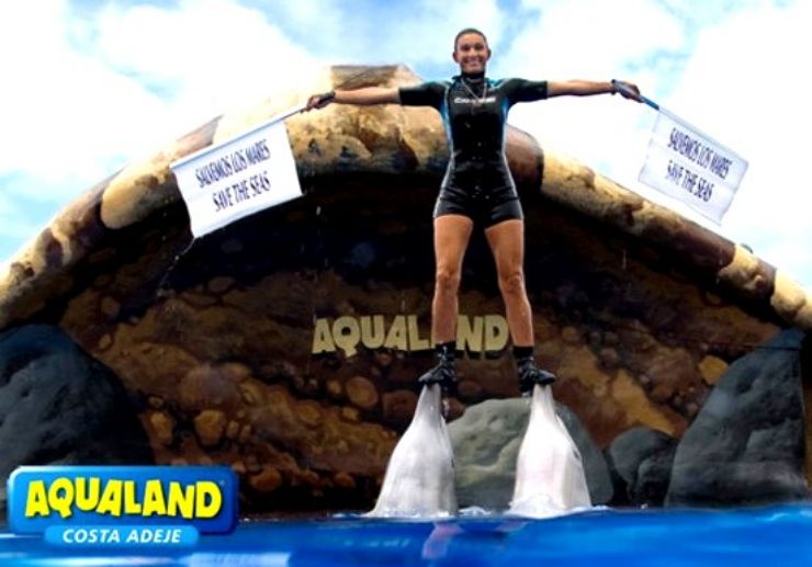 Tenerife Aqualand dolphin show