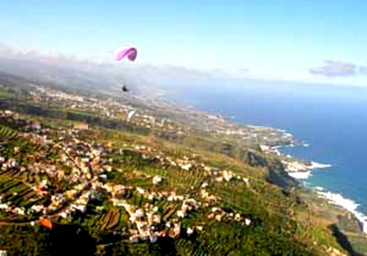 Paragliding over Tenerife coast
