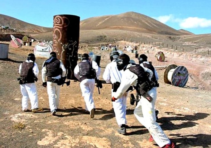 Paintball game adventure in Lanzarote