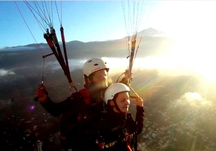 Best view of Teide on paragliding tour