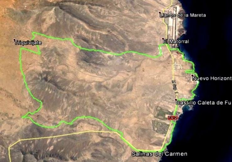 Caleta de Fuste buggy and quad tour route map