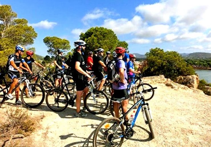 Mountain bike tour in Santa Eulalia coastline