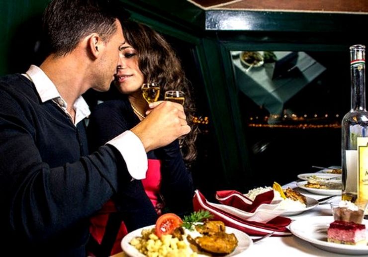 Have romantic dinner while cruising on the Danube river