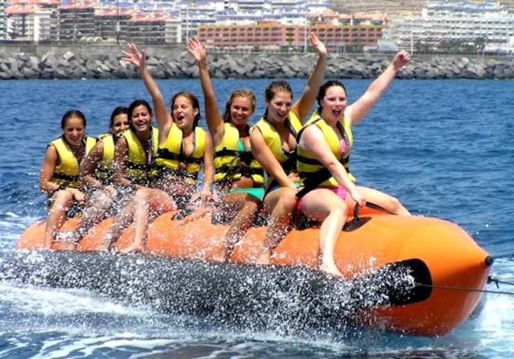 Banana boat ride in Tenerife