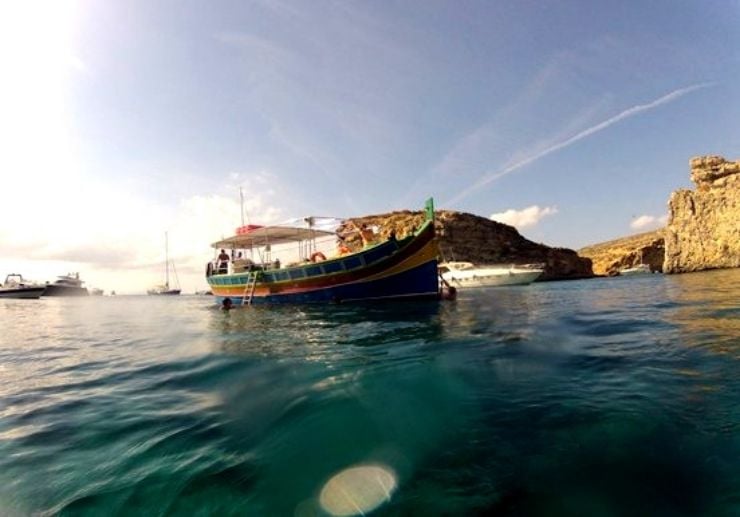 Luzzu private charter in Malta waters