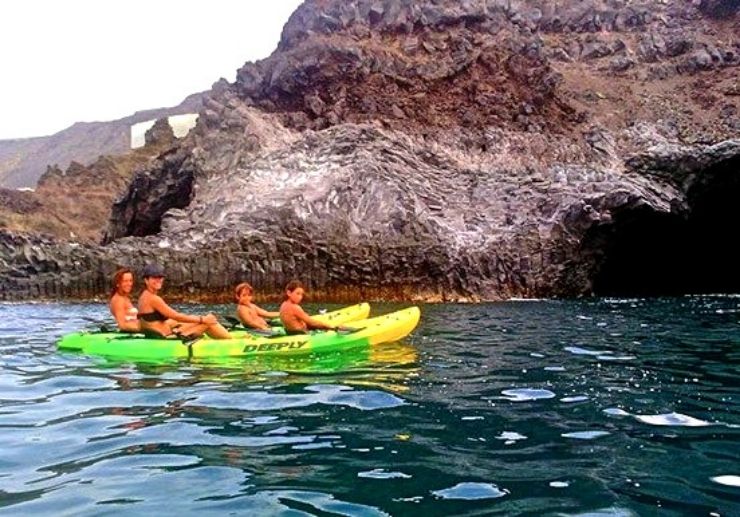 Kayaking with children in La Palma