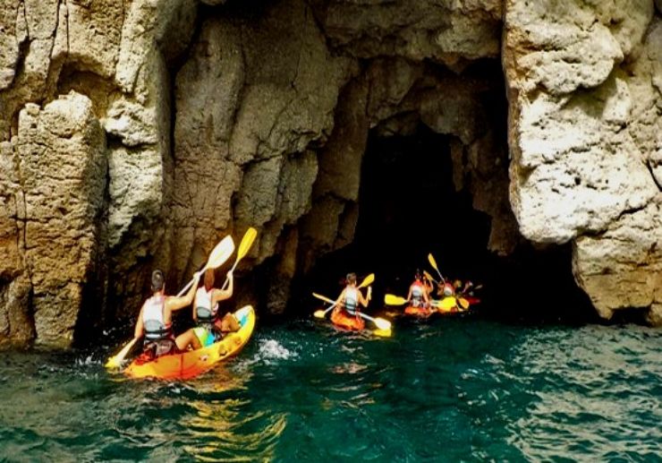 Explore caves on Kayak tour Gran Canaria