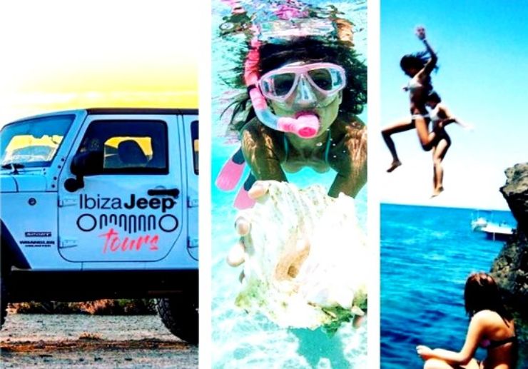 Ibiza jeep tour with snorkelling and cliff jump