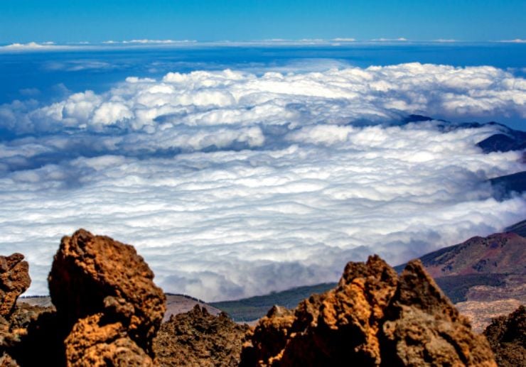 Clouds view from top of Teide