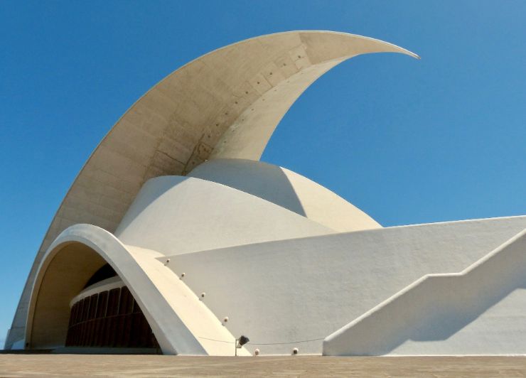 The white futuristic auditorio of Tenerife
