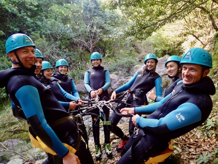 Group of friends Madeira canyoning
